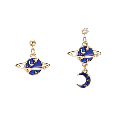 European And American Fashion Planet Moon Earrings