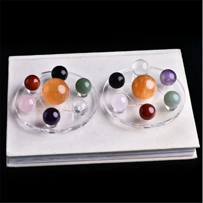 Natural Colorful Crystal Ball Seven Star Array Rough Polished Home Decoration Crafts Ornaments