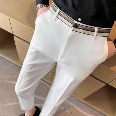 Men's Slim Pencil Pants Thin Casual Boys