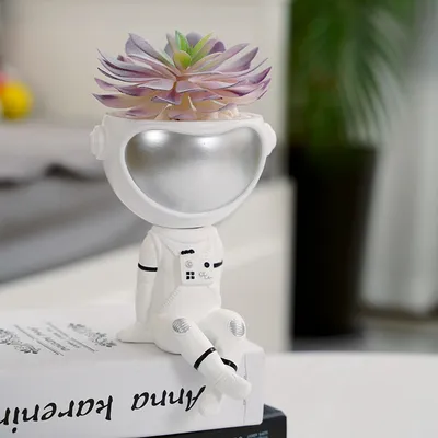 Astronaut Succulent Flower Pot Plant Flower Pot Set Combination Decoration Resin Crafts
