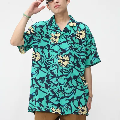 Men's Floral Tie-dye Retro Short Sleeve Shirt