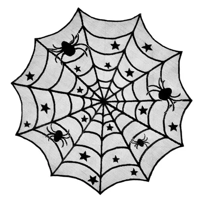 Ghost festival lace tablecloth black spider web tablecloth