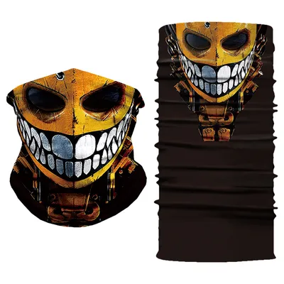High Quality Digital Printing Multifunctional Towel Skull Sunscreen Cycling Mask Scarf