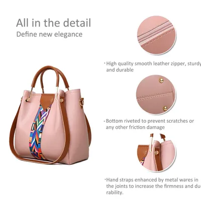Women Handbags Shoulder Bags 4 Pcs Handbags For Ladies Top-Handles Crossbody Bags Purse Wallet