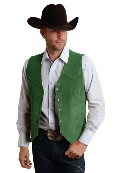 Men's Suit Suede Wedding Groom Groomsman Vest