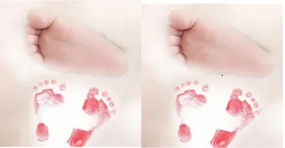 Anti - virus infective baby hand - foot - hand - hand - hand - hand - foot - hand printing table baby footprint - free washing printing oil
