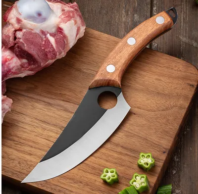 Kitchen Knife Meat Cleaver Slaughtering Butcher Knife Chopping Boning Knife Raw Fish Filleting Cooking Tool