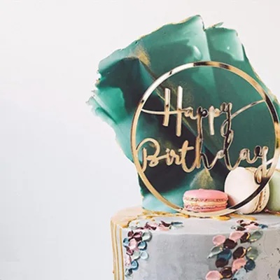 Birthday Cake Decorations And Flags