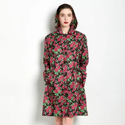 Rose Trench Coat Mid-length Women