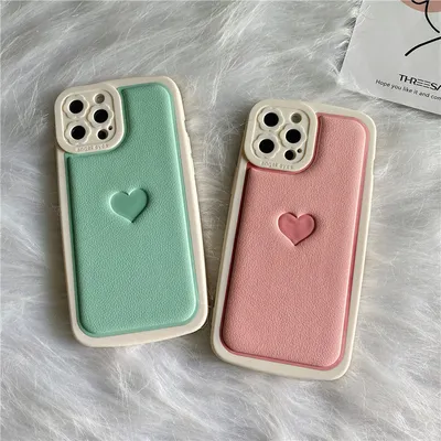 Embossed Love Faux Leather Phone Case
