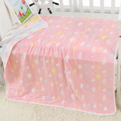 110 * 110cm baby bath towel cover blanket gauze children quilt quality baby children pure cotton 6 six layer gauze bath towel