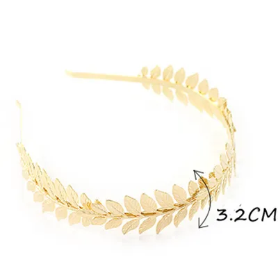 European and American metal leaf headband hair band