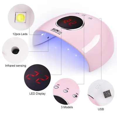 54/120W Nail Art Phototherapy Machine Dual light source intelligent sensor UV lamp