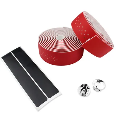 Wear-resistant anti-skid road handlebar with bicycle strap