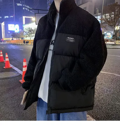 Lamb Wool Jacket Korean Fashion INS Hong Kong Wind Loose