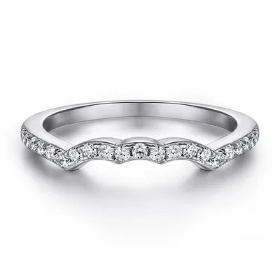 Micro-set Diamond  925 Sterling Silver Two-in-one Combination Ring