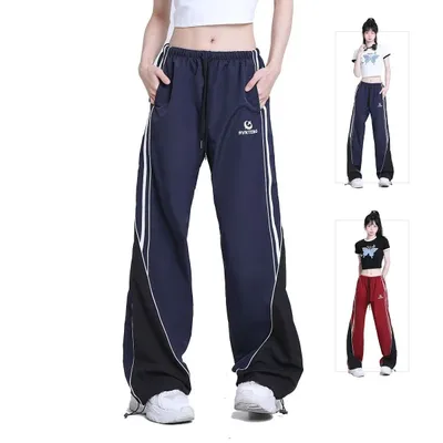 Retro American High Waist Straight Pants Slimming