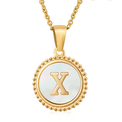 Fashion Stainless Steel Letter Necklace Female