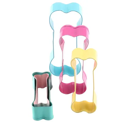 Colorful Stainless Steel Dog Bone Biscuit Mold