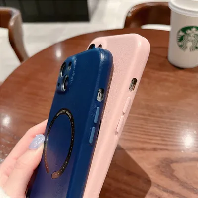 Magnetic Leather Fine Hole Phone Case