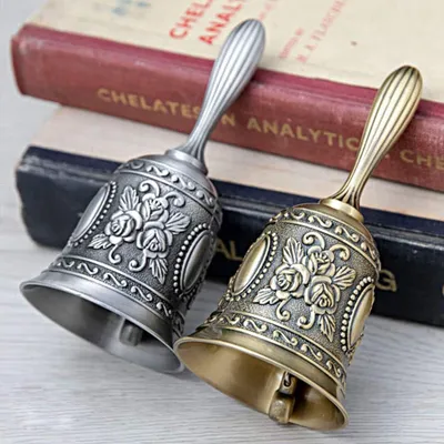 Christmas bell, hand-held metal alarm bell, service telephone, office bell, tea and dinner bell, game bell, hand bell