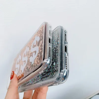 Liquid quicksand dynamic mobile phone case