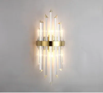 Modern Living Room Light Luxury Crystal Creative Wall Lamp