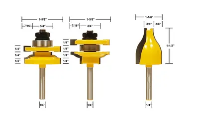 1PC 1/4" Shank Raised Panel Router Bit Ogee