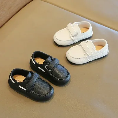 2026 New Autumn British Retro Kids Leather Shoes, Soft Sole Baby Casual Loafers Moccasin Shoes For Boys Toddlers