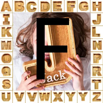 Wooden Piggy Bank Creative English Alphabet Piggy Bank Wooden Acrylic Crafts
