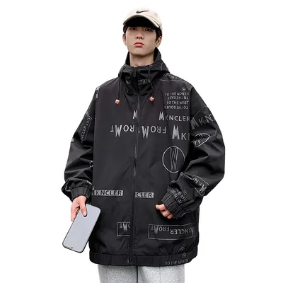 Men's Baseball Uniform Korean Style All Match Printed Jacket