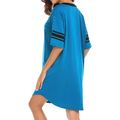 Men's Short Sleeve V-Neck Stitching Pajamas