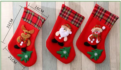 Christmas Decorations Santa Claus Socks Christmas Tree Pendant Christmas Socks Gift Bag Christmas Bag