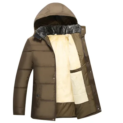 Fleece Middle-aged Men's Autumn And Winter Padded Jacket
