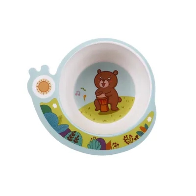 Cute cartoon bamboo fiber children's bowl