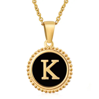 Fashion Stainless Steel Letter Necklace Female
