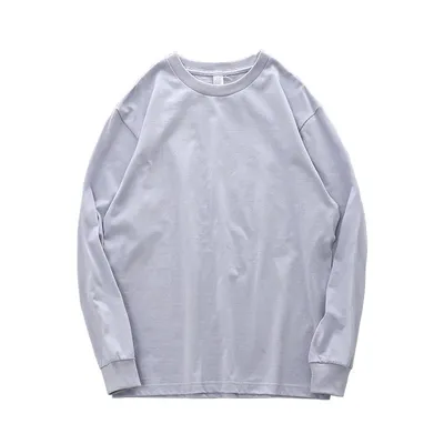 Pure Cotton Loose Sweater Solid Color Bottoming Shirt