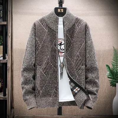 Casual Sweater Knit Sweater Fashion Stand Collar Coat
