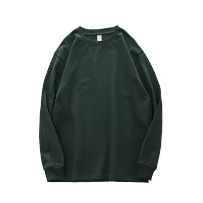 Pure Cotton Loose Sweater Solid Color Bottoming Shirt