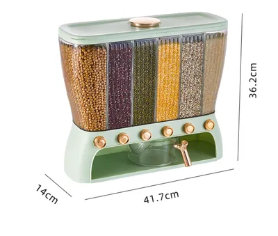 Kitchen Grains Separate Storage Box Compartment