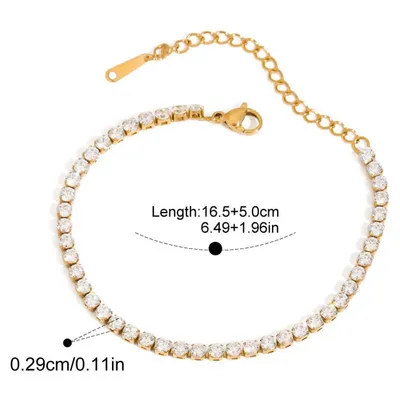 High-end Exquisite Ultra-flashing Starry Diamond Bracelet, Row Diamond Bracelet