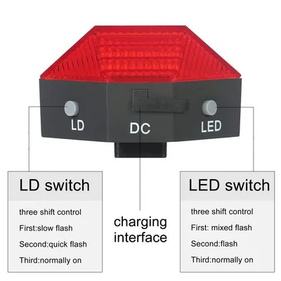 USB charging warning light bicycle tail light
