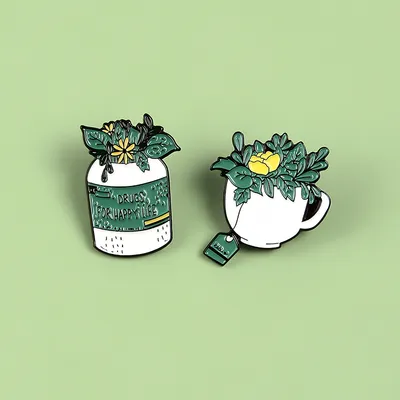 Men And Women Creativity Green Plant Shape Alloy Brooch