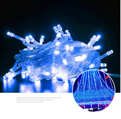أضواء خرافية LED متعددة الألوان، خرز زينة، مقاومة للماء، للاستخدام الخارجي، لتزيين حفلات الأعياد وشجرة عيد الميلاد