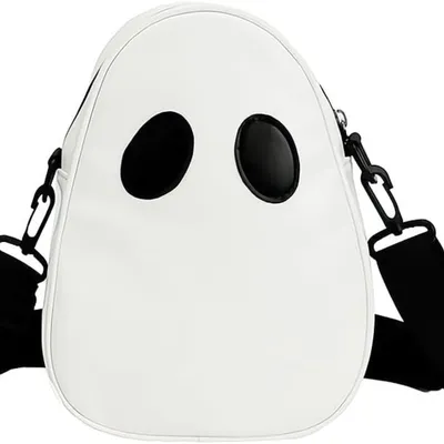 1Pcs Halloween Cute Ghost Purse PU Leather Crossbody Bag Shoulder Bag For Women's Spooky Trick Treat