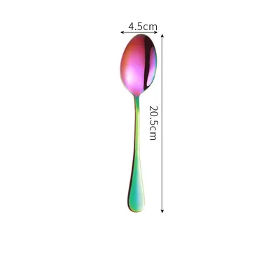 Colorful stainless steel tableware