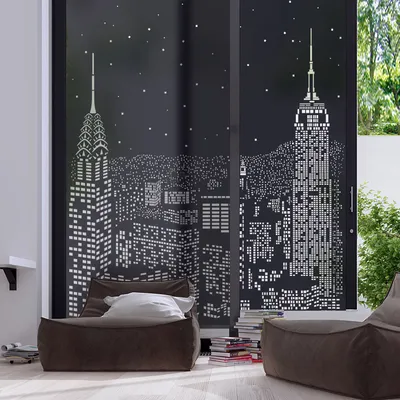 City Light Glass Sticker