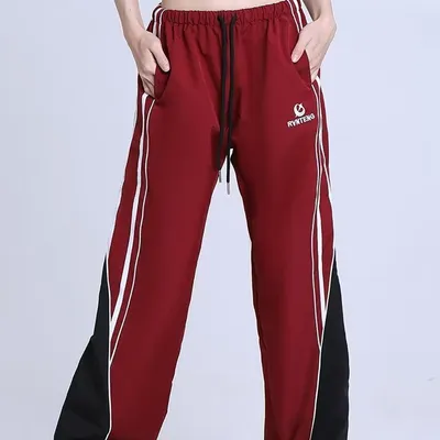 Retro American High Waist Straight Pants Slimming