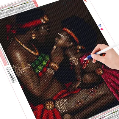 DIY Diamond Painting African Woman Embroidered Portrait Home Decoration Craft Kit