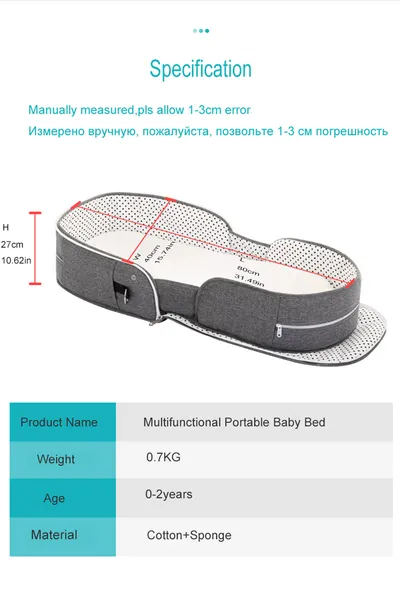 Portable Removable Folding Crib Baby Bed Mammy Bag